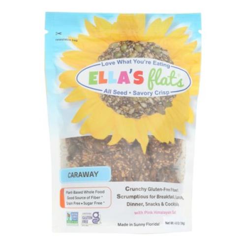 2pk Ella's Flats Caraway All Seed Savory Crisps 4.8 oz