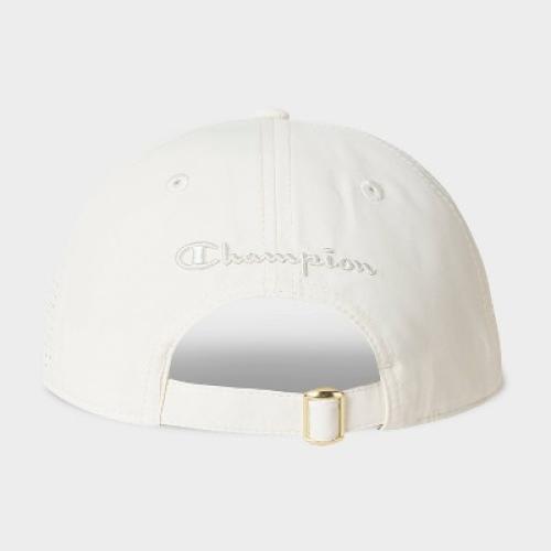Champion Adult Polyester Metal Tack Cap Baseball Hat - Cream