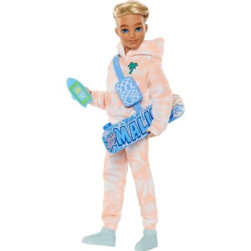 Barbie Dream Besties Ken 11 Fashion Doll with 9 Summer and Skateboard Themed Accessories