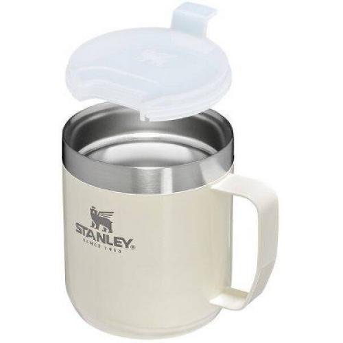Stanley 12oz Stainless Steel Classic Legendary Mug - Cream Gloss: Insulated Travel Mug for Hot & Cold Beverages, Dishwasher-Safe