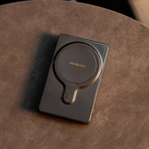 myCharge Maglock 6k 6000mAh/12W Wireless Charger   USB-C Port Power Bank – Graphite Gray