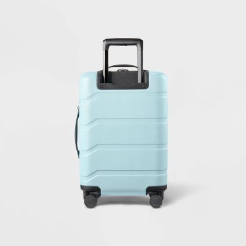 Hardside Carry On Suitcase Muddy Aqua - Open Story