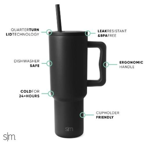 Simple Modern Trek 40oz Stainless Steel Lidded Tumbler Almond Birch