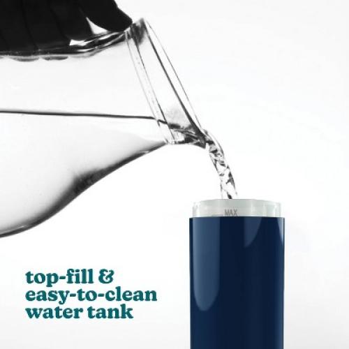 HoMedics Portable Ultrasonic Humidifier Navy: Travel & Personal Cool Mist for Small Rooms, USB & Battery Powered