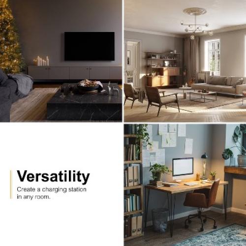 GE 3-Outlet Surge Tap with USB 980J 1 USB-A 1 USB-C 3.4A 17W White