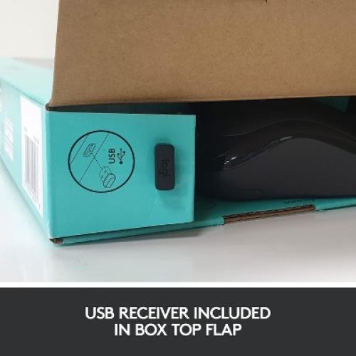 Logitech MK270 Wireless Keyboard and Mouse Combo, Full Size with Media Keys, 2.4 GHz, Compact Mouse, Spill-Resistant, For Windows, Black