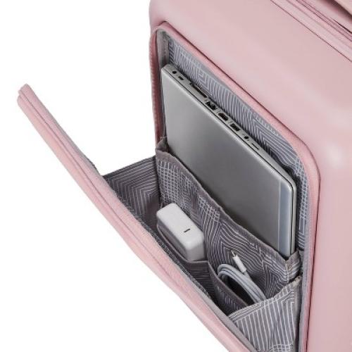 American Tourister Open Front Hardside Carry On Spinner Suitcase - Cosmetic Pink‼️light dirt gently used‼️