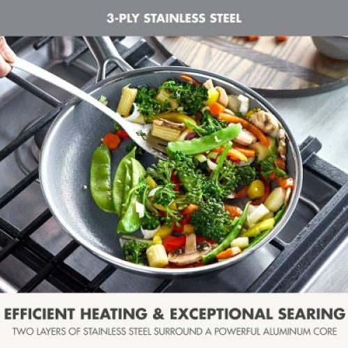GreenPan Prism 10pc Hybrid Stainless Steel and Ceramic Nonstick Cookware Set
