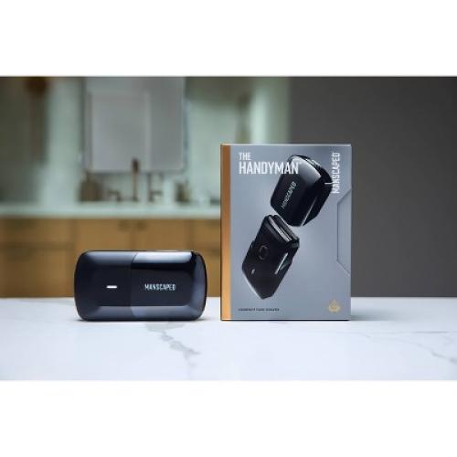 MANSCAPED The Handyman Compact Face Shaver, Portable SkinSafe Men's Travel Facial Hair Electric Razor