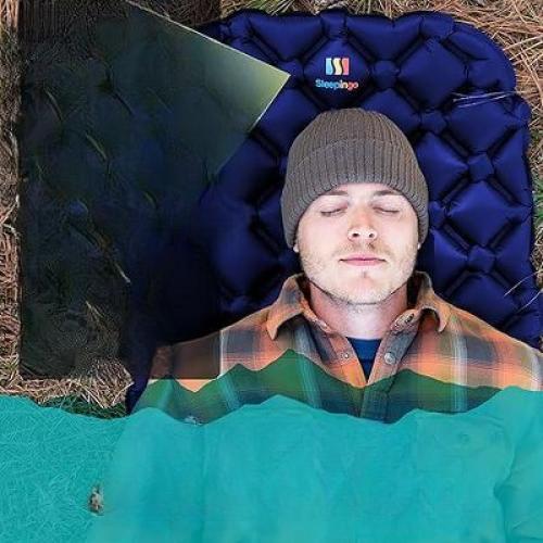 Sleepingo Ultralight Inflatable Sleeping Pad for Camping, Blue