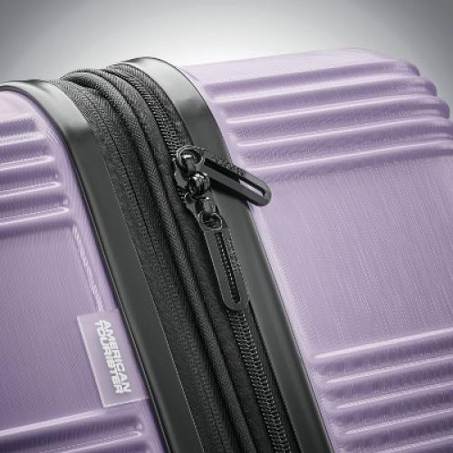 American Tourister NXT Checkered Hardside Carry On Spinner Suitcase - Soft Lilac