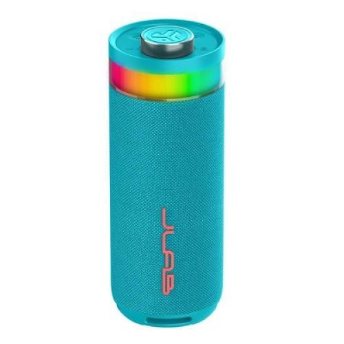 Color Blue JLab Go Party Portable Speaker - Cyan: Bluetooth, Dual Pairing, Waterproof, USB-C Charging