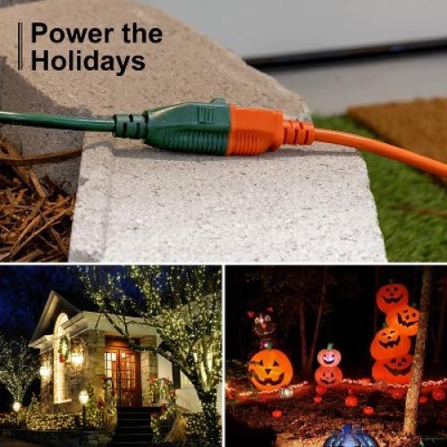 GE 1-Outlet Grounded Extension Cord Outdoor 16AWG 40' Green: 13A, 3-Conductor, Lifetime Warranty, 40ft Length