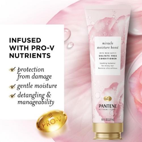 Pantene Sulfate Free Rose Water Shampoo and Conditioner Dual Pack, Nutrient Blends - 17.6 fl oz