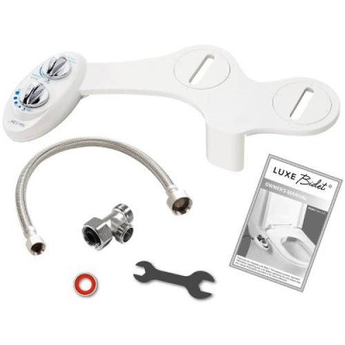 NEO 120 Mechanical Bidet Attachment White - LUXE Bidet: Hygienic Wash, Easy Install, Non-Electric, Ceramic Core