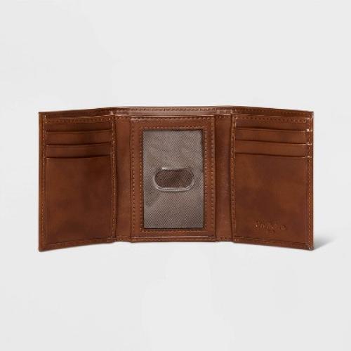 Men's RFID Trifold Wallet - Goodfellow & Co™ Brown