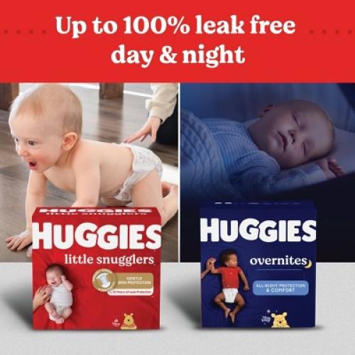 Huggies Little Snugglers Diapers Super Pack - Size 1 (96ct)