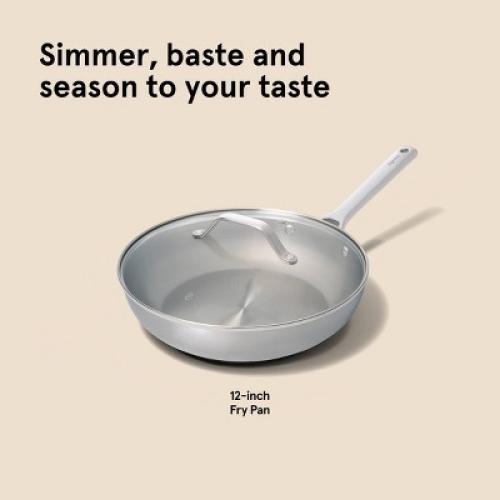 12 Stainless Steel Frypan with Cover Silver - Figmint™MISSING LID