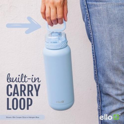Ello Cooper 32oz Stainless Steel Water Bottle - Light Blue: BPA-Free, Reusable, Hand Wash, Cold Beverages, All Ages MISSING STRAW