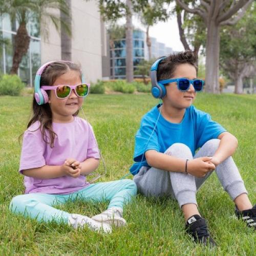 JLab JBuddies Folding Gen 2 Kids Headphones - Blue/Gray