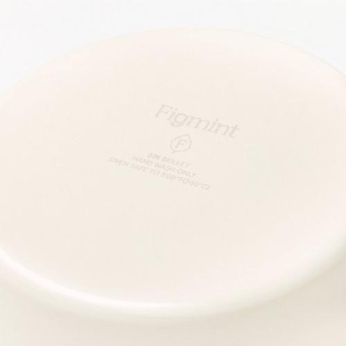 6 Enameled Cast Iron Skillet Cream - Figmint™: Even-Heating, Oven-Safe, Hand Wash, Induction Compatible