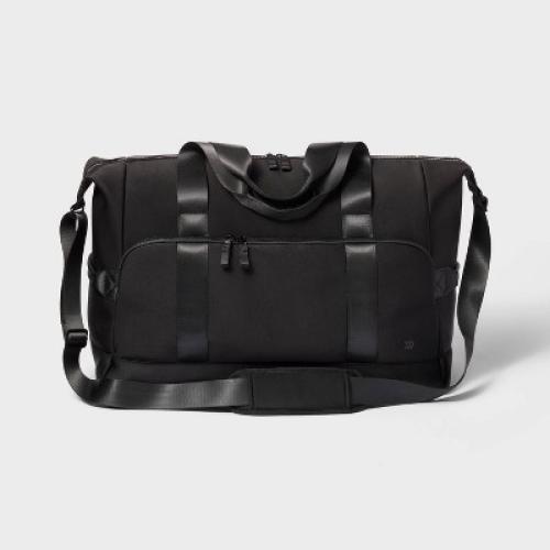 Faux Neoprene Weekender Bag Travel Carry On - All In Motion™ Black