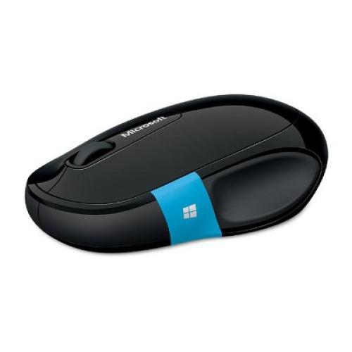 Microsoft Sculpt Comfort Wireless Mouse Black - Bluetooth Connectivity - Windows Touch Tab - 4-Way Scrolling - Scooped Right Thumb - BlueTrack Enabled