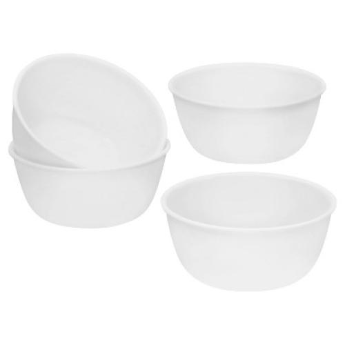 Corelle Livingware 28oz 4pk Vitrelle Dining Bowls White one missing