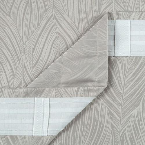 Chanasya 2pk Embossed Textured Sheer Window Curtain Panels - Set of 2 - 52 x 63 Inches Long - Leaf, Beige