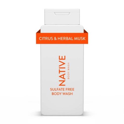 2 pack Native Body Wash - Citrus & Herbal Musk - Sulfate Free - 18 fl oz