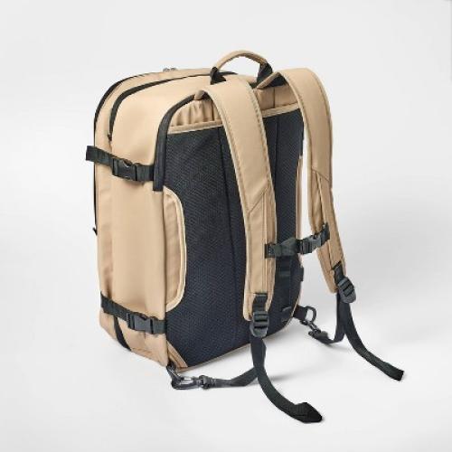 35L Travel Backpack Beige - Open Story™️: College Book Bag, 17 Laptop Ready