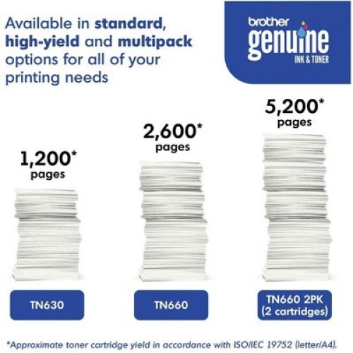 Brother High Yield Laser Toner Cartridge - Twin-pack - TN6602PK