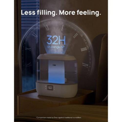 Dreo 1gal Cool Mist Smart Ultrasonic Humidifier for Room, Essential Oil Diffuser & Nightlight, Touch Control: ETL Listed, 32hr Run Time