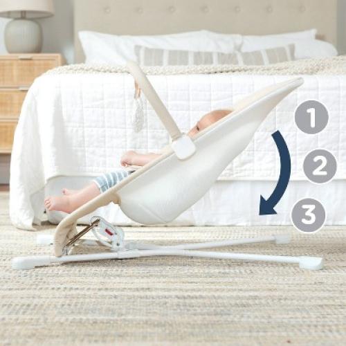 Baby Delight Highland Organic Portable Baby Bouncer - Oat