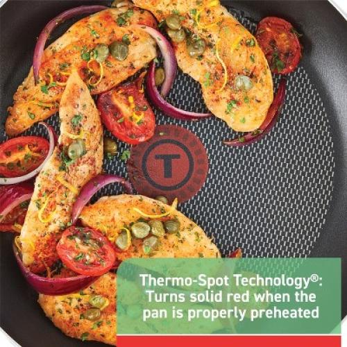 T-Fal 12pc Simply Cook Nonstick Cookware Set Red: Aluminum, Ergonomic Handles, Tempered Glass Lids, Oven-Safe to 350°F ‼️possibly missing items ‼️