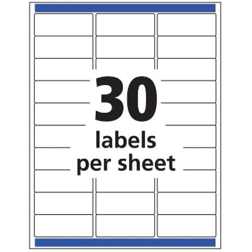 Avery Clear Easy Peel Mailing Labels Inkjet 1 x 2 5/8 300/Pack 18660