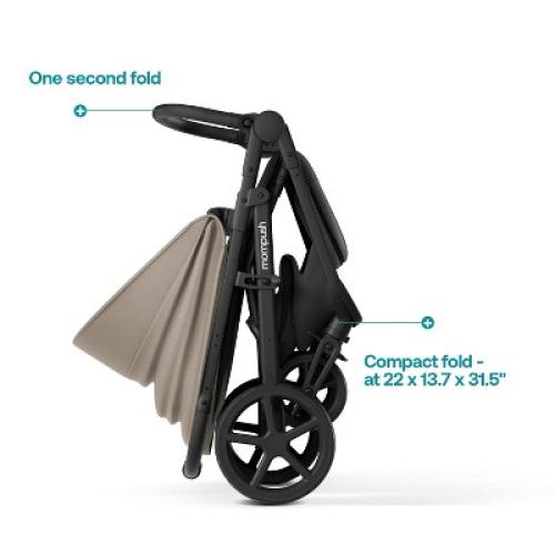 Mompush Nova Baby Stroller for Newborn and Toddler - Black