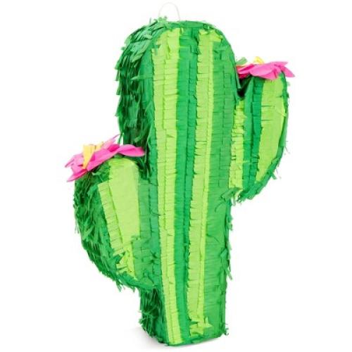 Blue Panda Small Cactus Pinata for Kids Birthday Party, Cinco de Mayo, Mexican Fiesta Party Decorations, 16.5 x 11.5 x 3 In