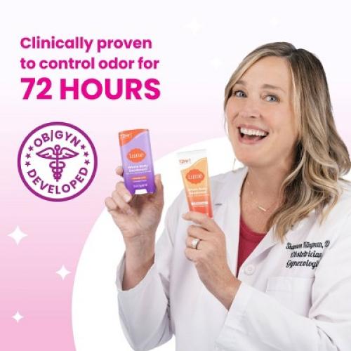 Lume Whole Body Women's Deodorant - Invisible Cream Tube - Aluminum Free - Peony Rose Scent - 2.2oz