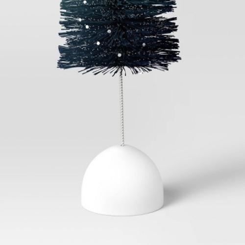 Christmas Large  and Medium Blue Ombre Glittered Bottle Brush Tree - Threshold™ (Set of 2, See the picture)