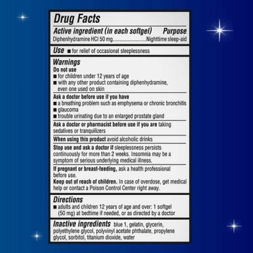 Unisom SleepGels Nighttime Sleep-Aid Softgels - Diphenhydramine HCl - 32ct