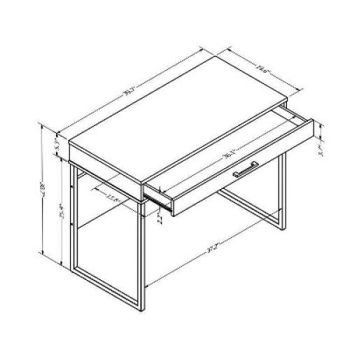 Mixed Material Writing Desk Gray - Room Essentials™