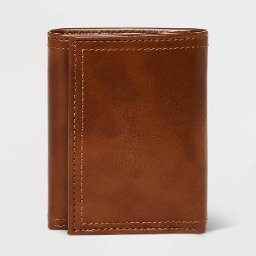 Men's RFID Trifold Wallet - Goodfellow & Co™ Brown