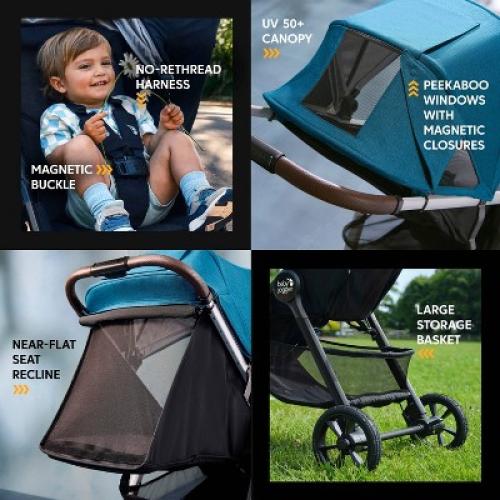 Baby Jogger City Mini GT3 All-Terrain Full Size Stroller - Frosted Ivory: Single Configuration, 65lbs Max Capacity, Rubber Tires