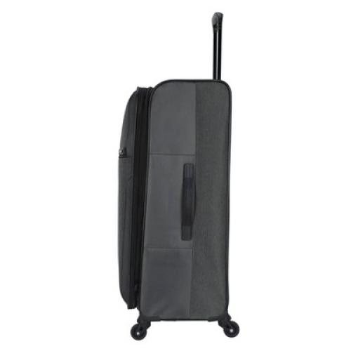 Skyline Softside Large Checked Spinner Suitcase - Gray Heather