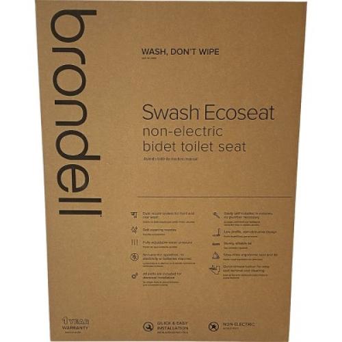 Brondell  EcoSeat Elongated White Bidet Seat with Adjustable Pressure S101-EW