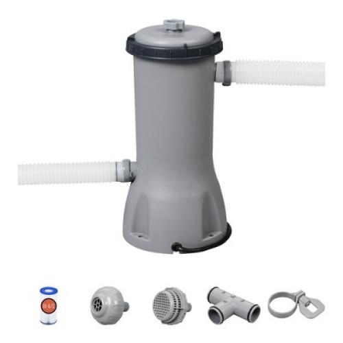 Bestway Flowclear 1,000 Gallons Per Hour 120 Volt Above Ground Swimming Pool Water Filter Pump Cartridge with Automatic Shut Off Timer