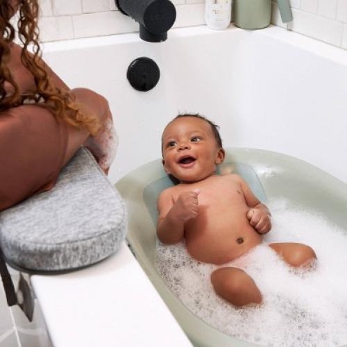 Lalo 2pc Baby Bath Knee and Elbow Saver Set - Sage