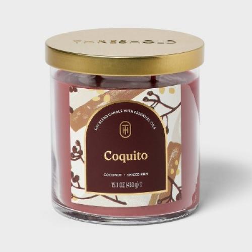 2-Wick Lidded Glass Coquito Jar Candle 15.1oz - Threshold™ 2 Pack
