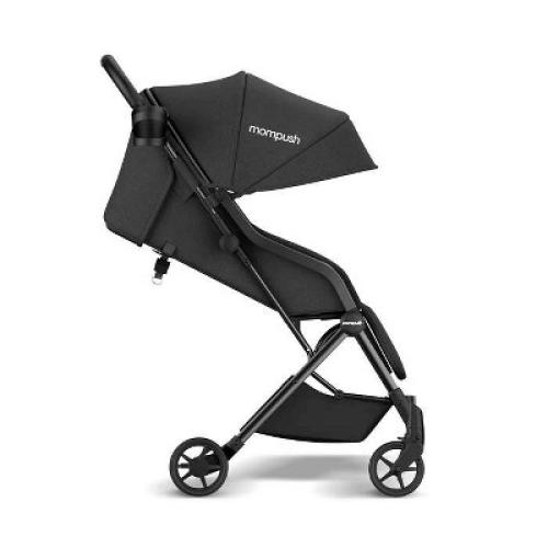 Mompush Lithe Double Stroller - Black: Foot Operated Brake, Storage Area, Forward Facing Seat, Aluminum Frame ‼️mild scratches on the item‼️